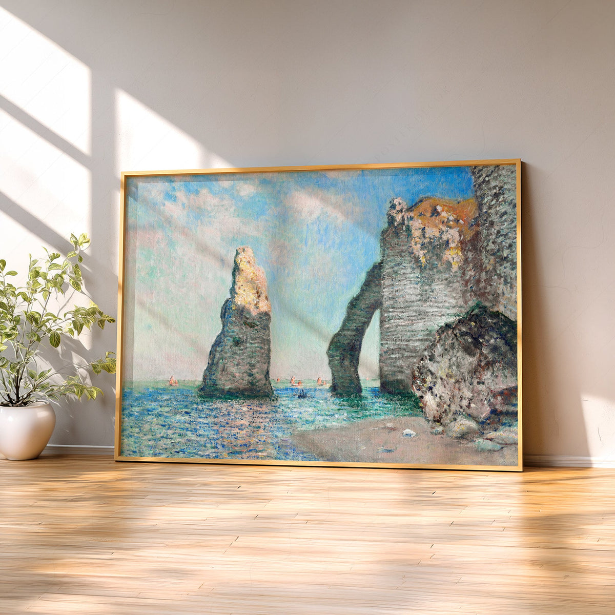 Claude Monet The Cliffs at Étretat Art Print – Impressionist Seascape Poster