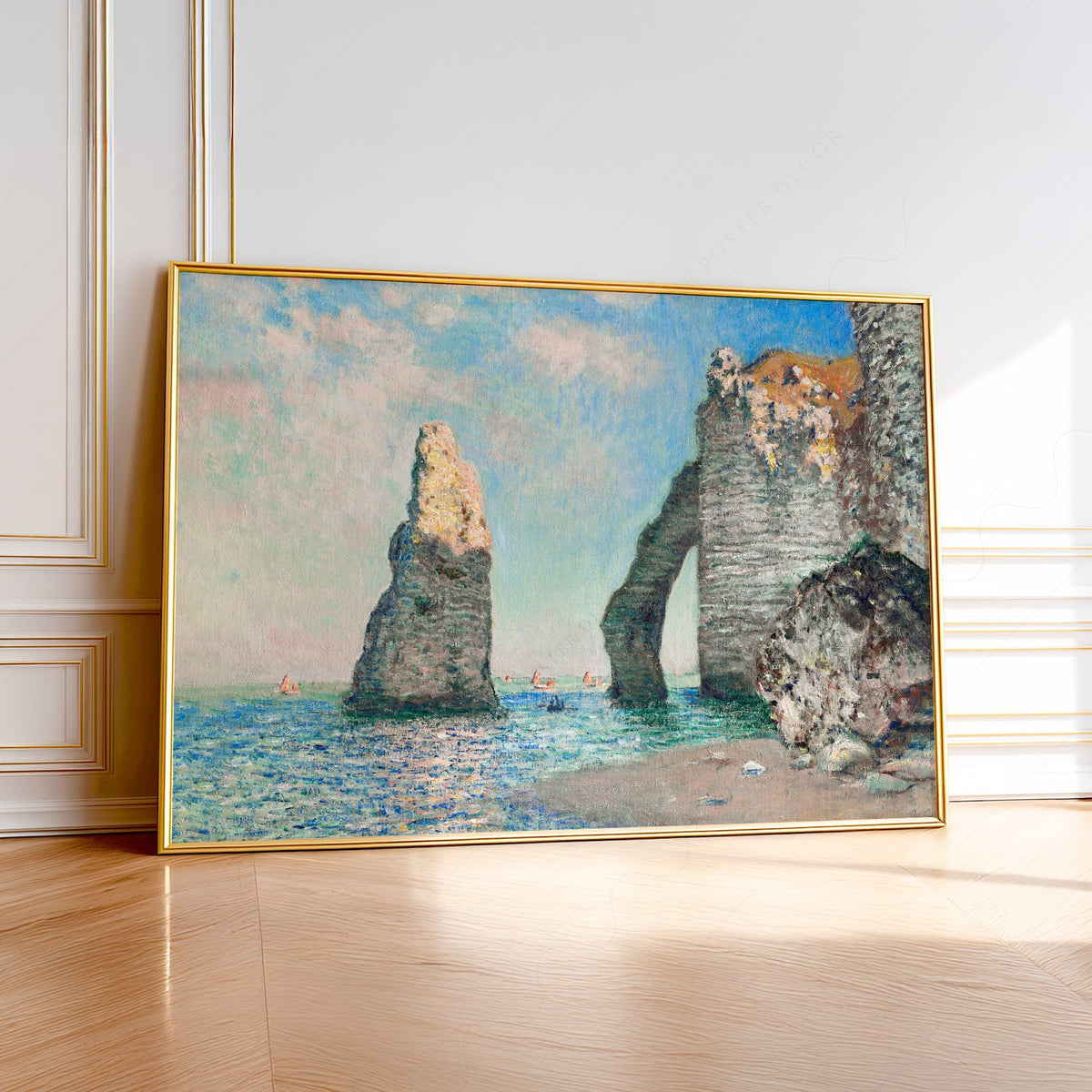 Claude Monet The Cliffs at Étretat Art Print – Impressionist Seascape Poster
