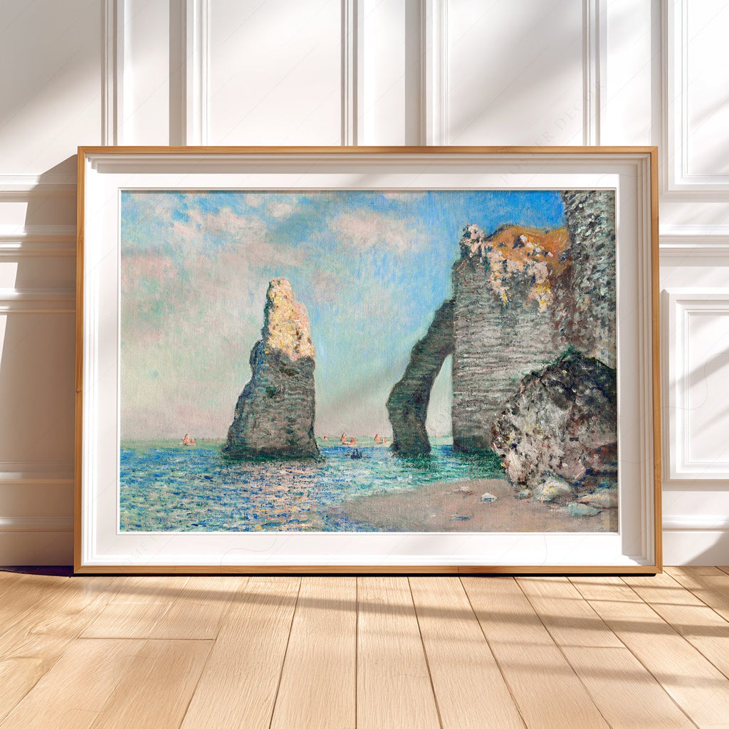 Claude Monet The Cliffs at Étretat Art Print – Impressionist Seascape Poster