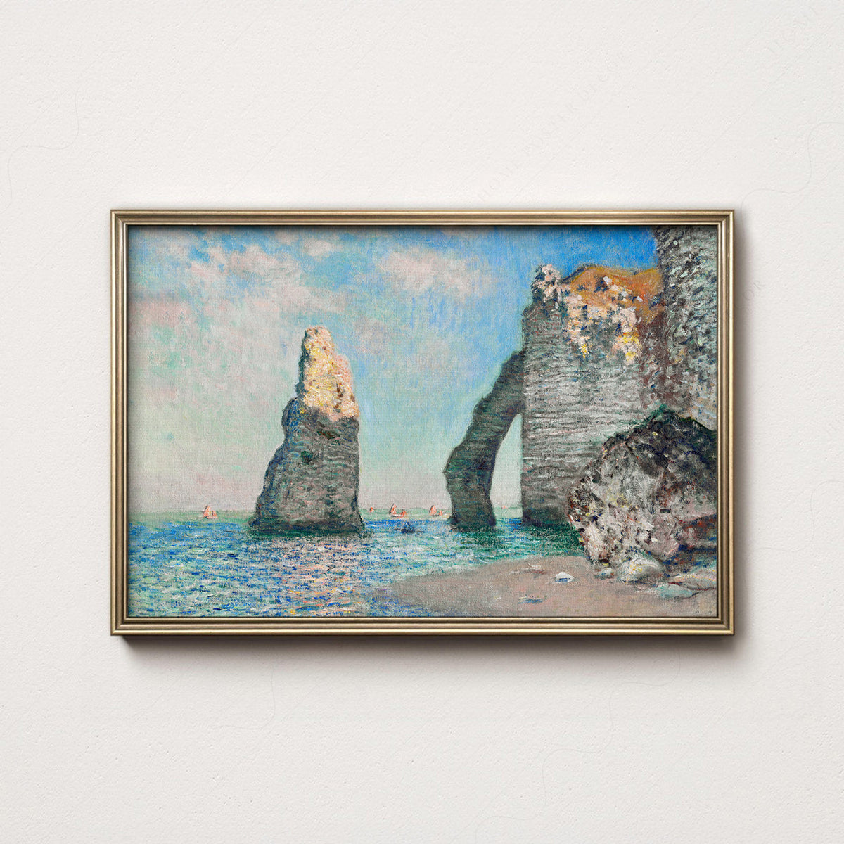 Claude Monet The Cliffs at Étretat Art Print – Impressionist Seascape Poster