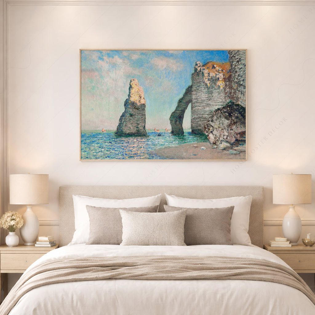 Claude Monet The Cliffs at Étretat Art Print – Impressionist Seascape Poster