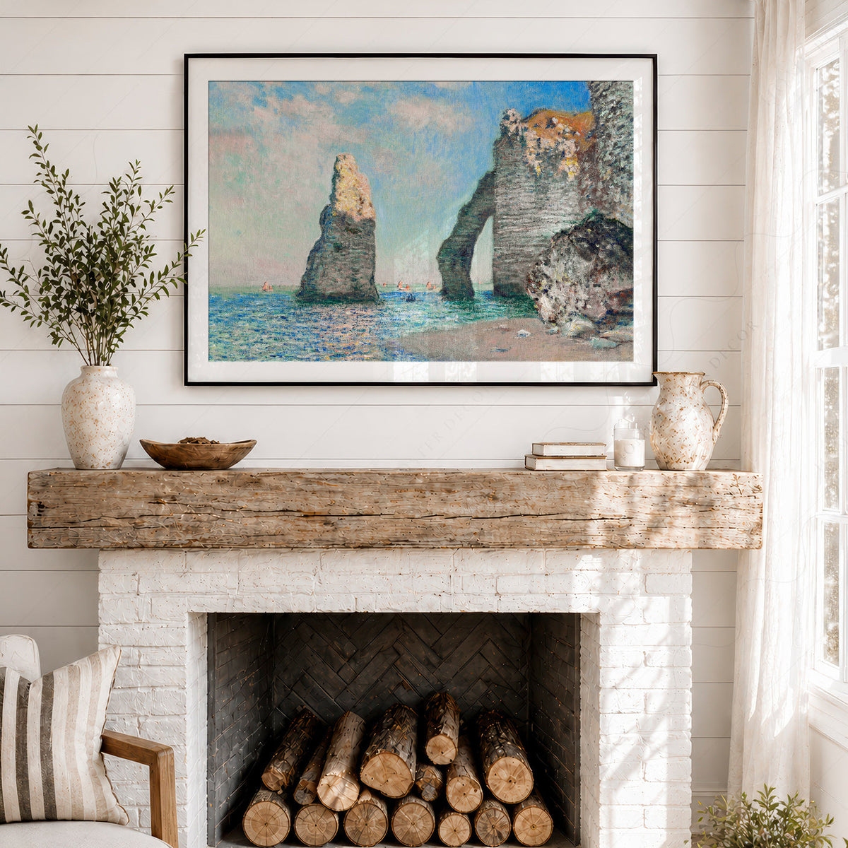 Claude Monet The Cliffs at Étretat Art Print – Impressionist Seascape Poster