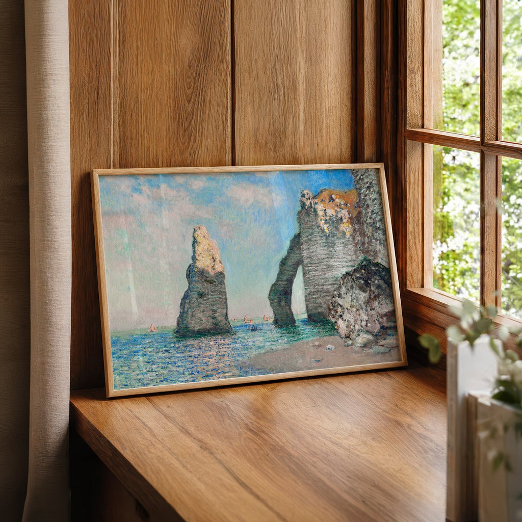 Claude Monet The Cliffs at Étretat Art Print – Impressionist Seascape Poster