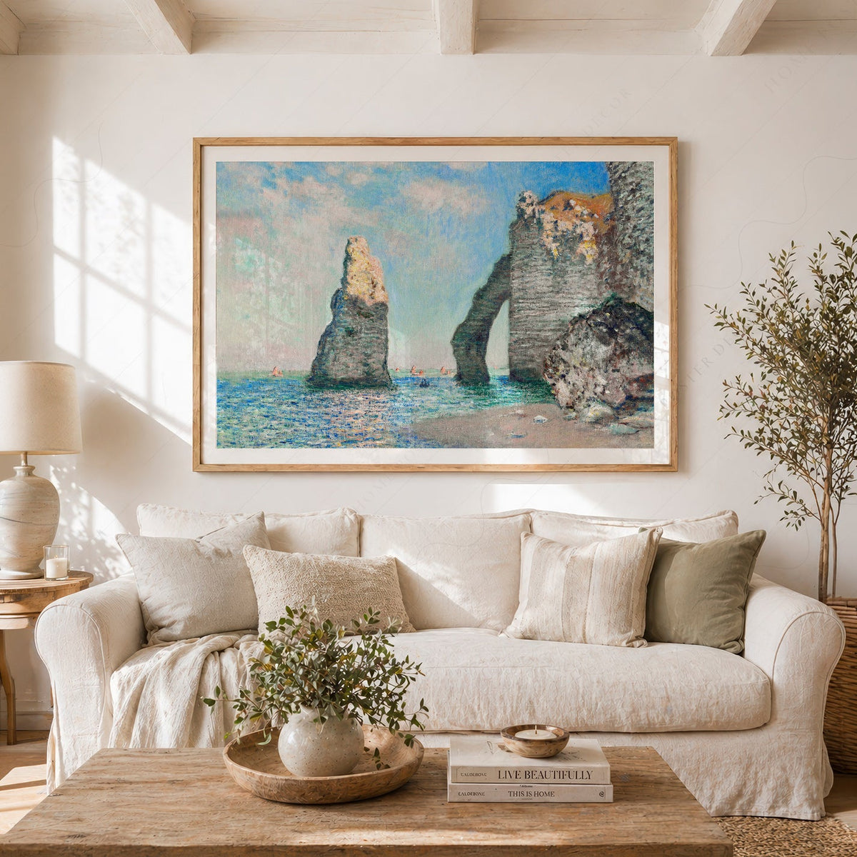 Claude Monet The Cliffs at Étretat Art Print – Impressionist Seascape Poster