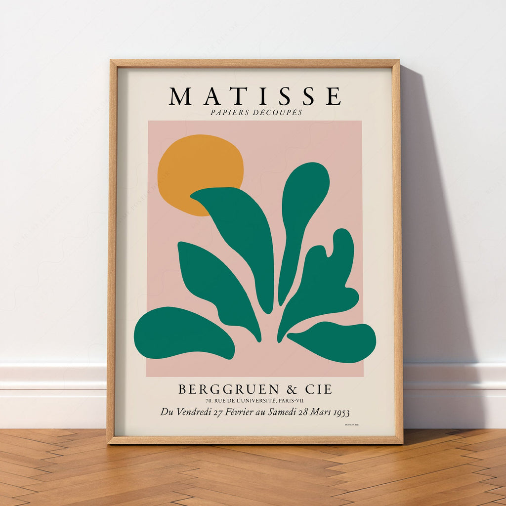Henri Matisse Papiers Découpés Exhibition Poster – Modern Botanical Art Print