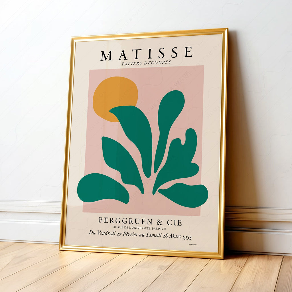 Henri Matisse Papiers Découpés Exhibition Poster – Modern Botanical Art Print