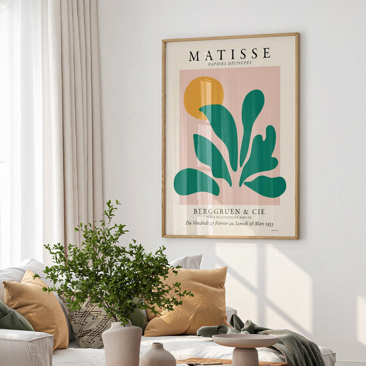 Henri Matisse Papiers Découpés Exhibition Poster – Modern Botanical Art Print
