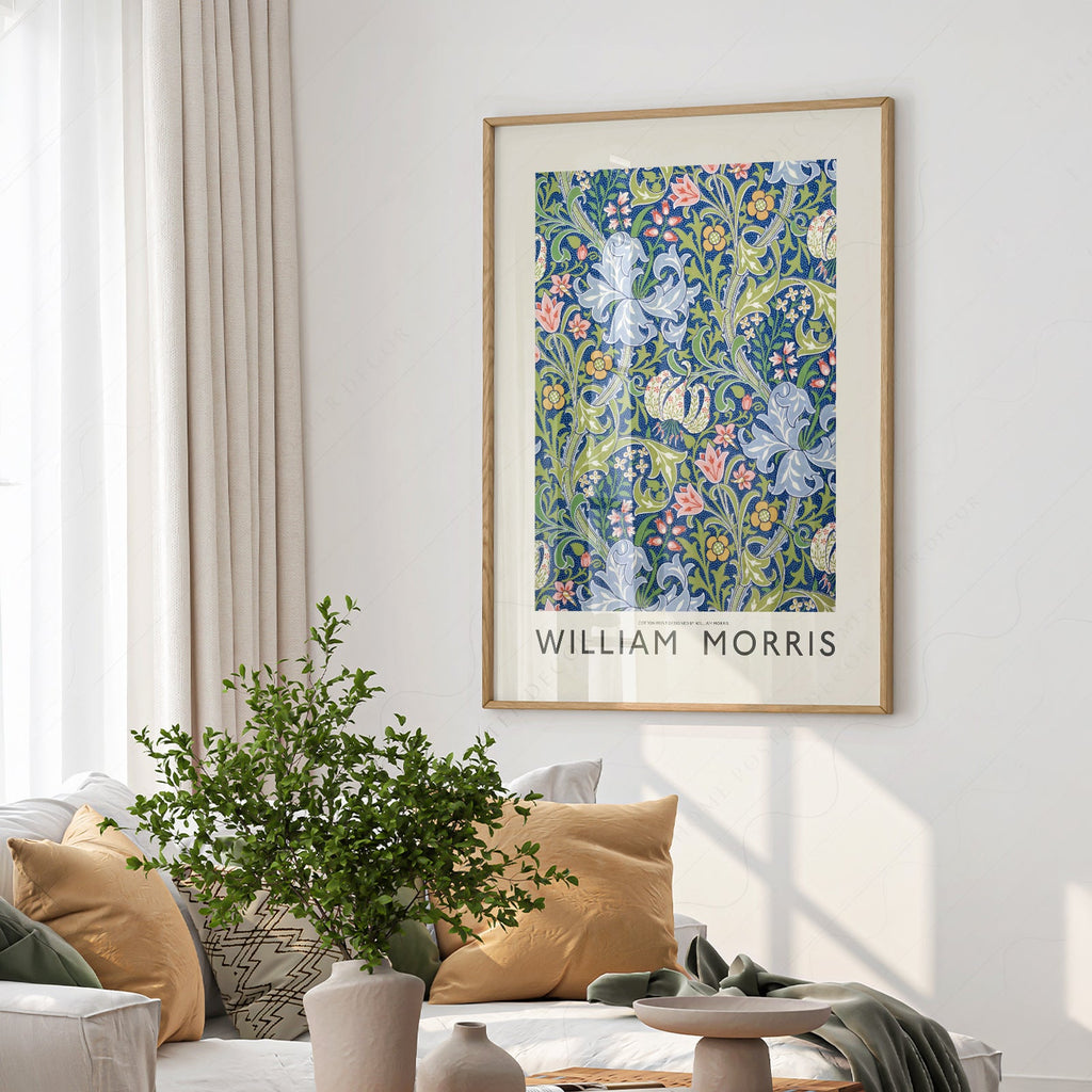 William Morris Golden Lily Art Print – Botanical Wall Art Poster