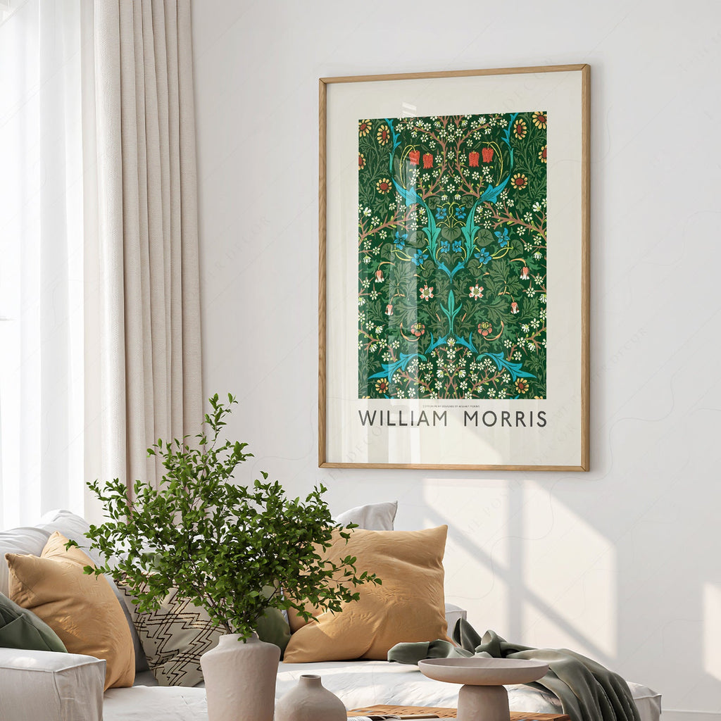 William Morris Blackthorn Art Print – Arts and Crafts Floral Poster