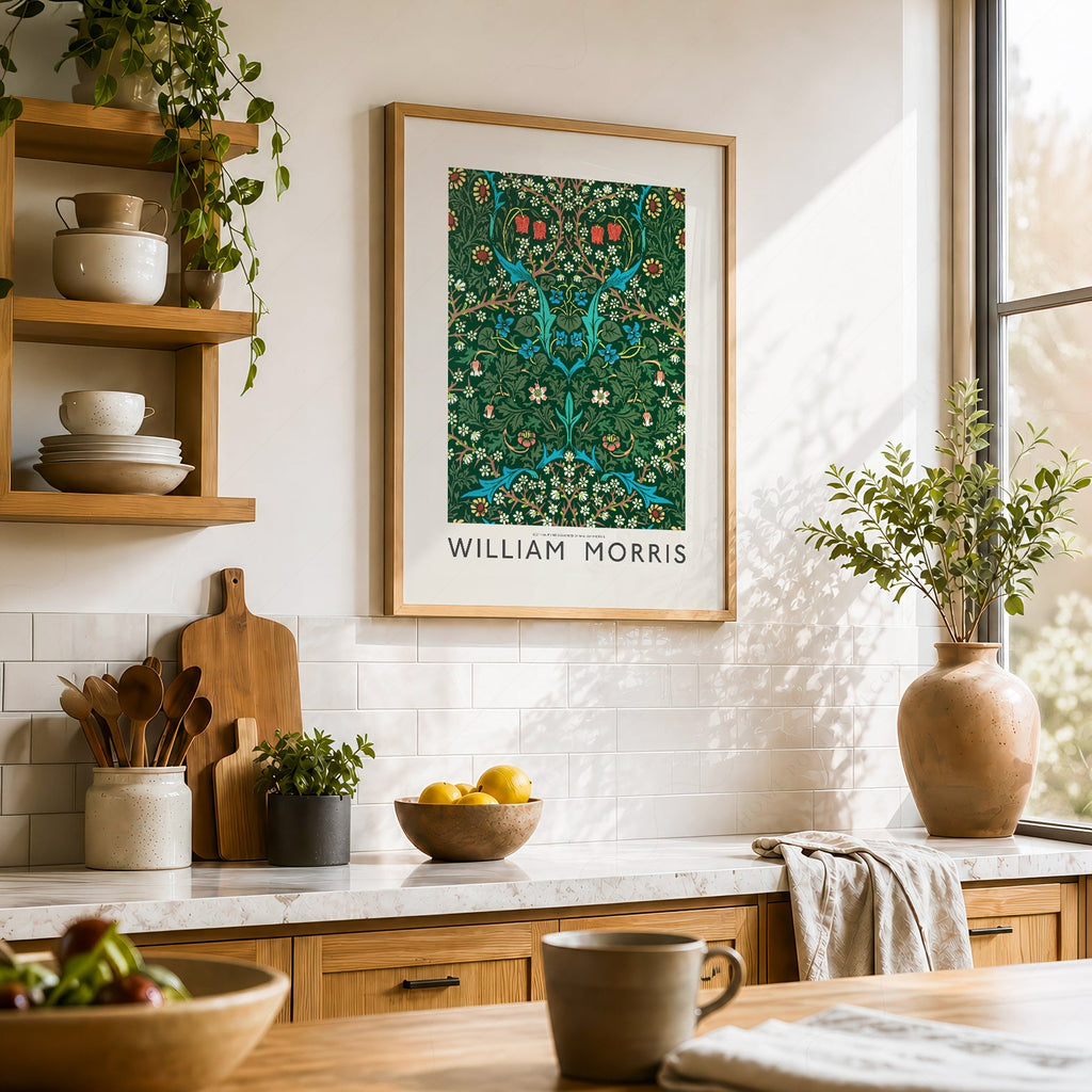 William Morris Blackthorn Art Print – Arts and Crafts Floral Poster