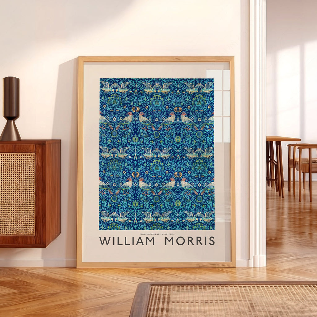 William Morris Bird Pattern Art Print – Arts and Crafts Wall Decor