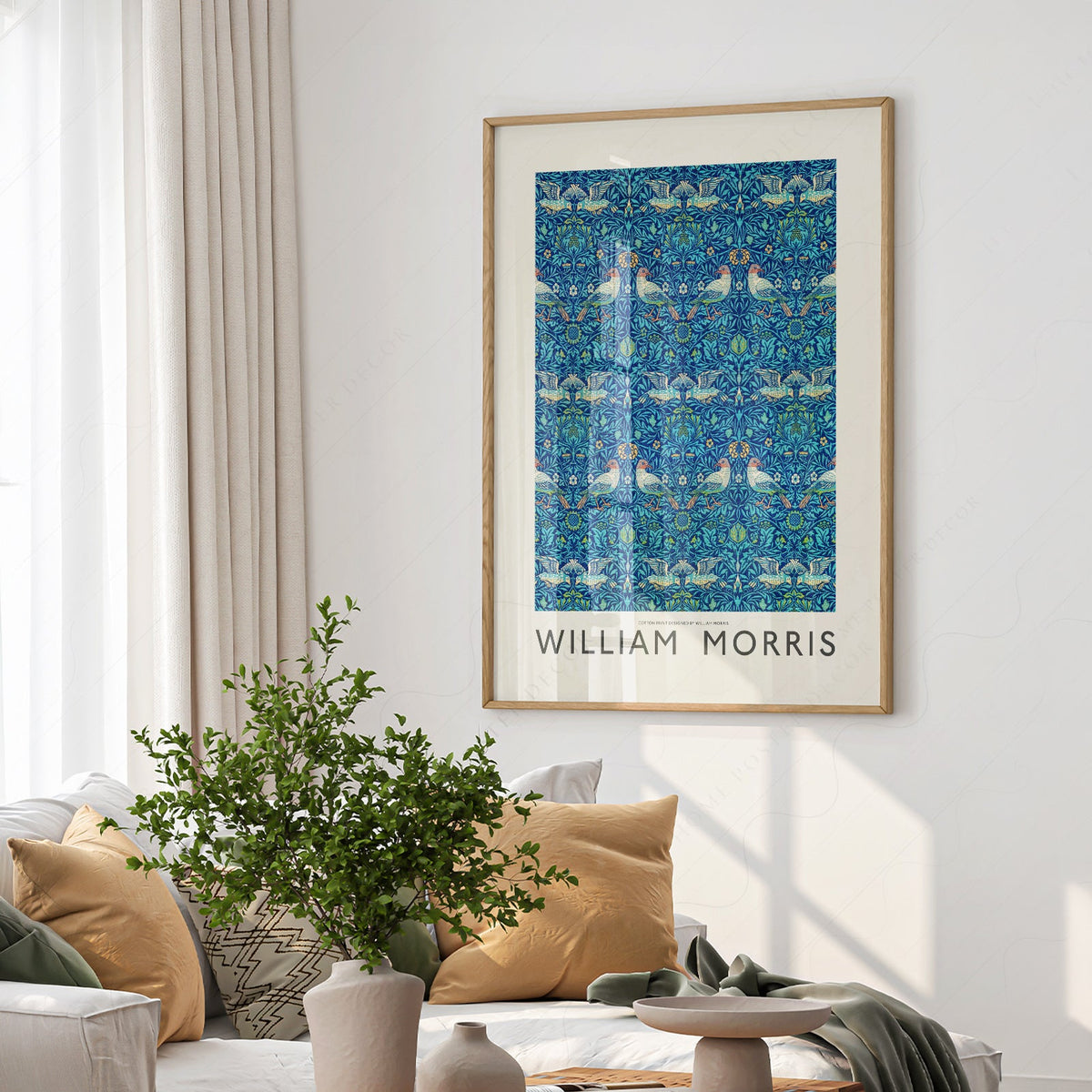 William Morris Bird Pattern Art Print – Arts and Crafts Wall Decor