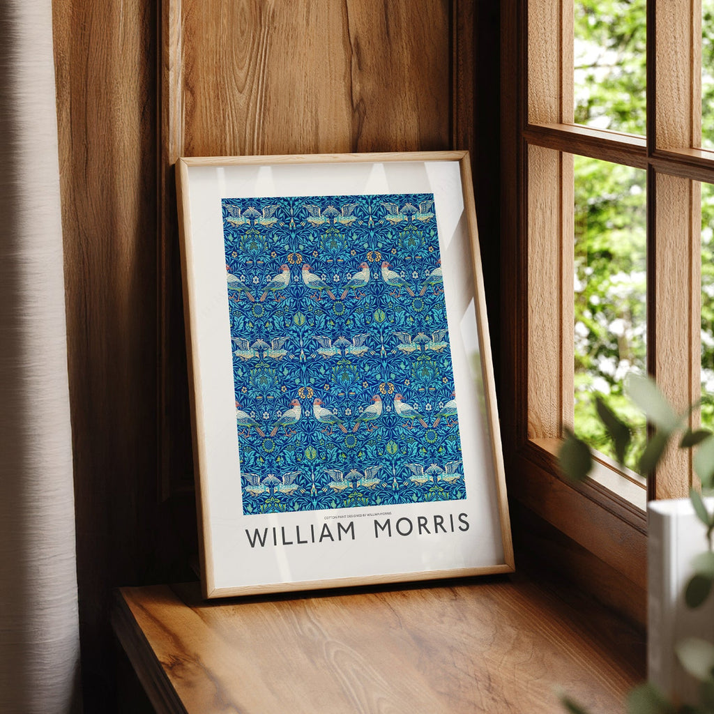 William Morris Bird Pattern Art Print – Arts and Crafts Wall Decor