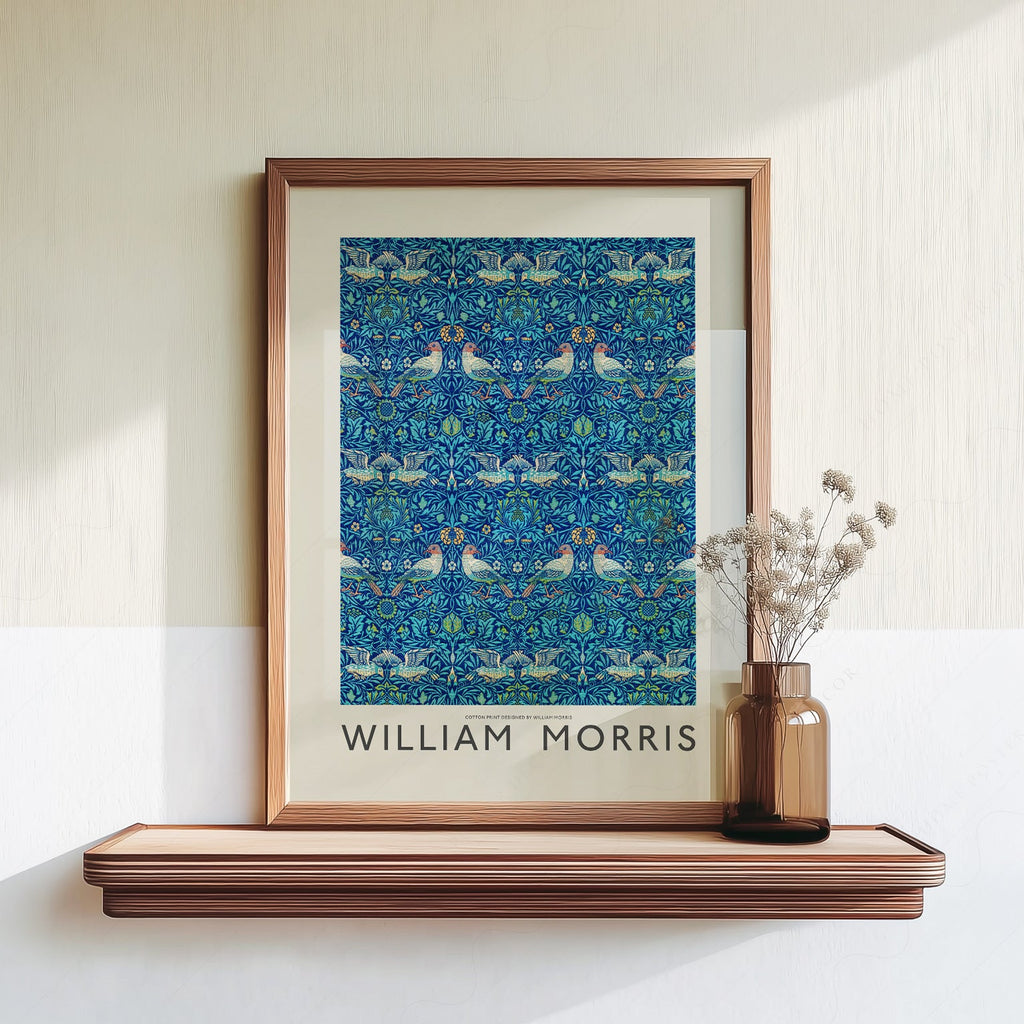 William Morris Bird Pattern Art Print – Arts and Crafts Wall Decor