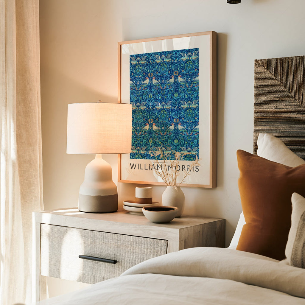 William Morris Bird Pattern Art Print – Arts and Crafts Wall Decor