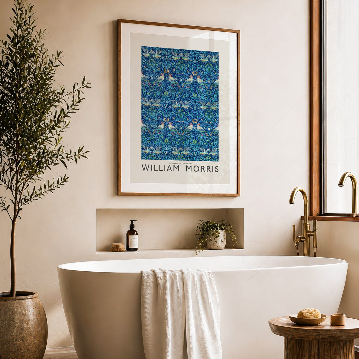 William Morris Bird Pattern Art Print – Arts and Crafts Wall Decor