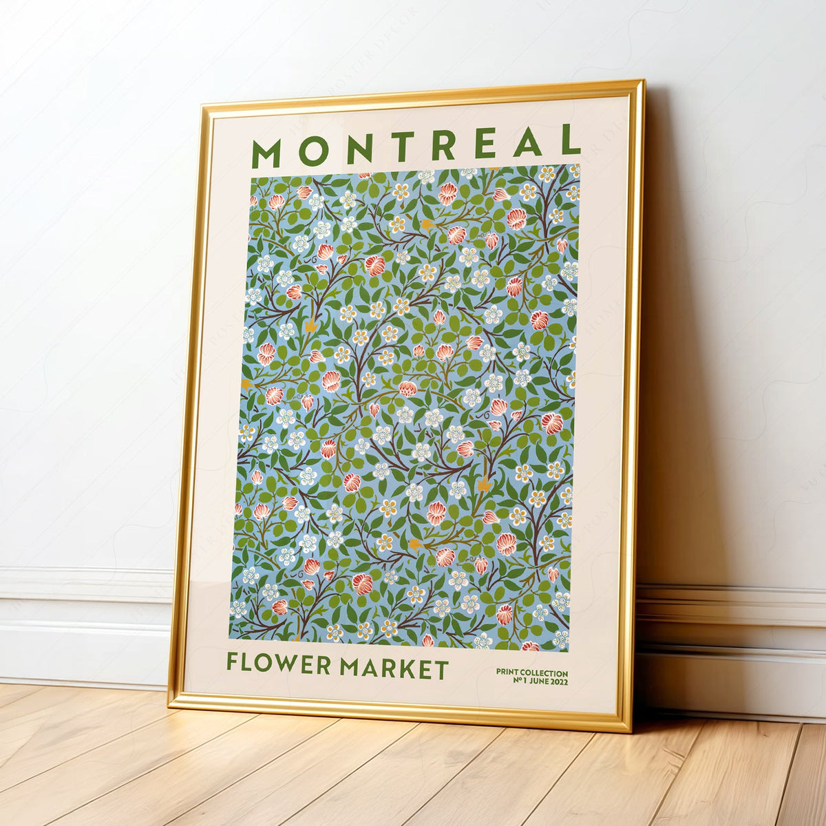 Montreal Flower Market Print – Botanical Wall Art Floral Poster