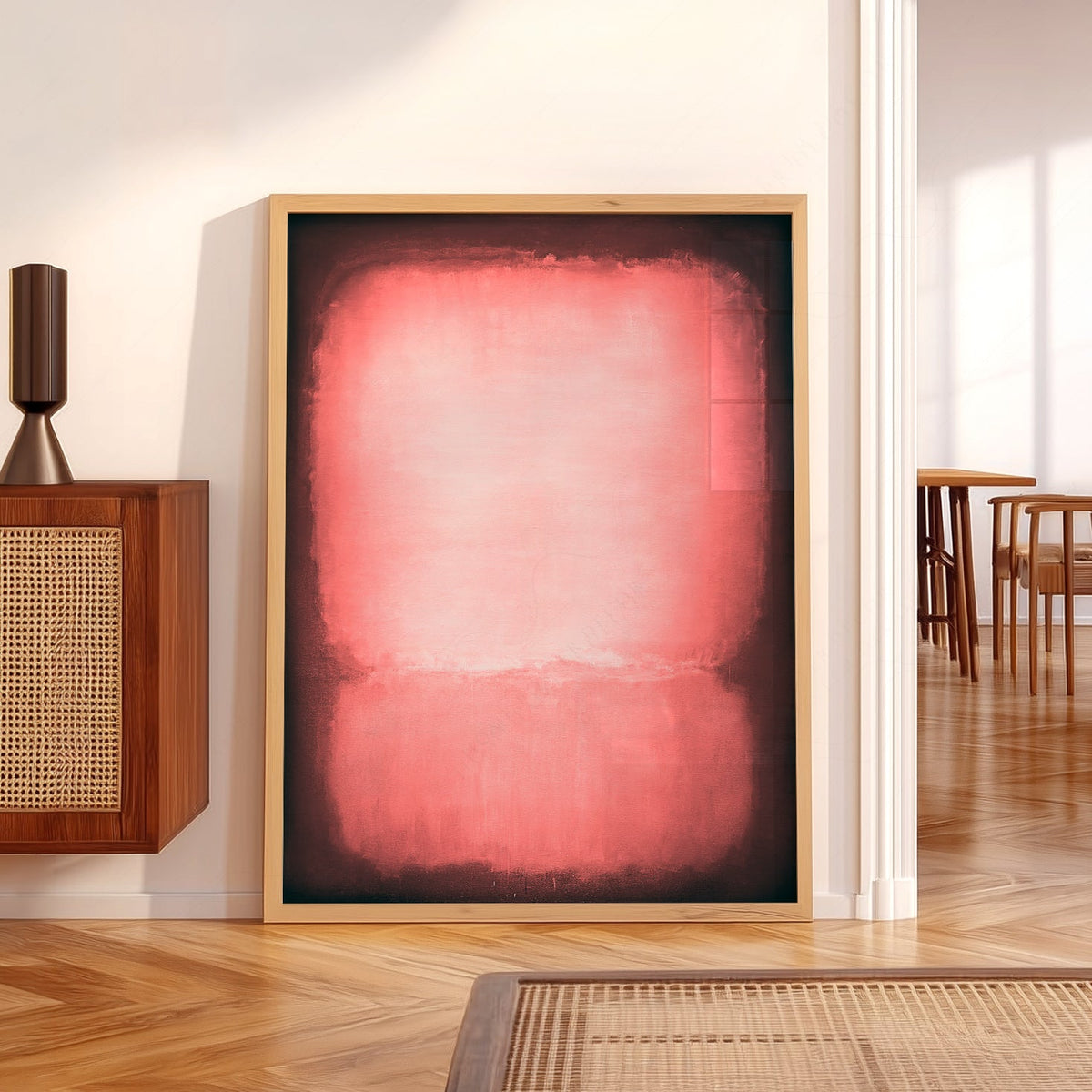 Mark Rothko Untitled Pink and Black Art Print – Abstract Wall Decor