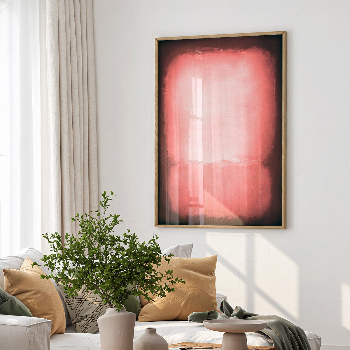 Mark Rothko Untitled Pink and Black Art Print – Abstract Wall Decor