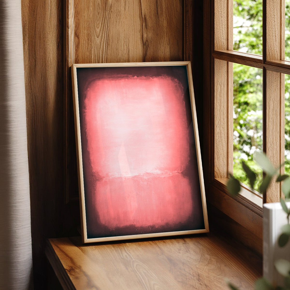 Mark Rothko Untitled Pink and Black Art Print – Abstract Wall Decor