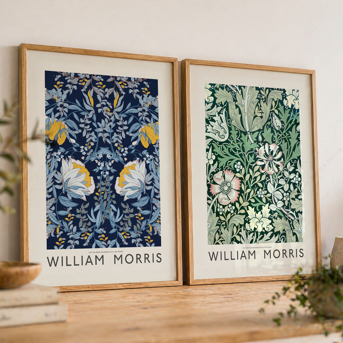 William Morris Floral Set of 2 Prints – Arts and Crafts Wall Art