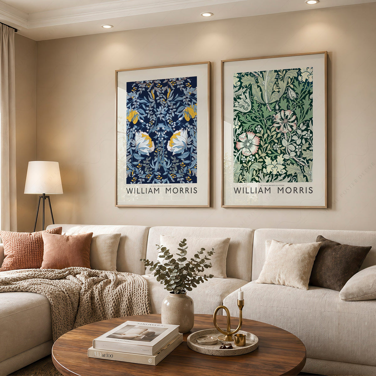 William Morris Floral Set of 2 Prints – Arts and Crafts Wall Art