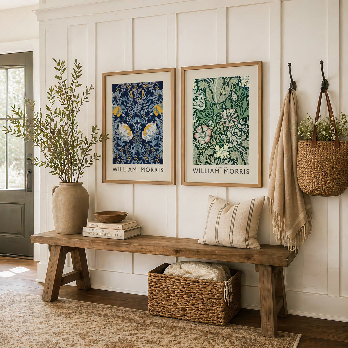 William Morris Floral Set of 2 Prints – Arts and Crafts Wall Art