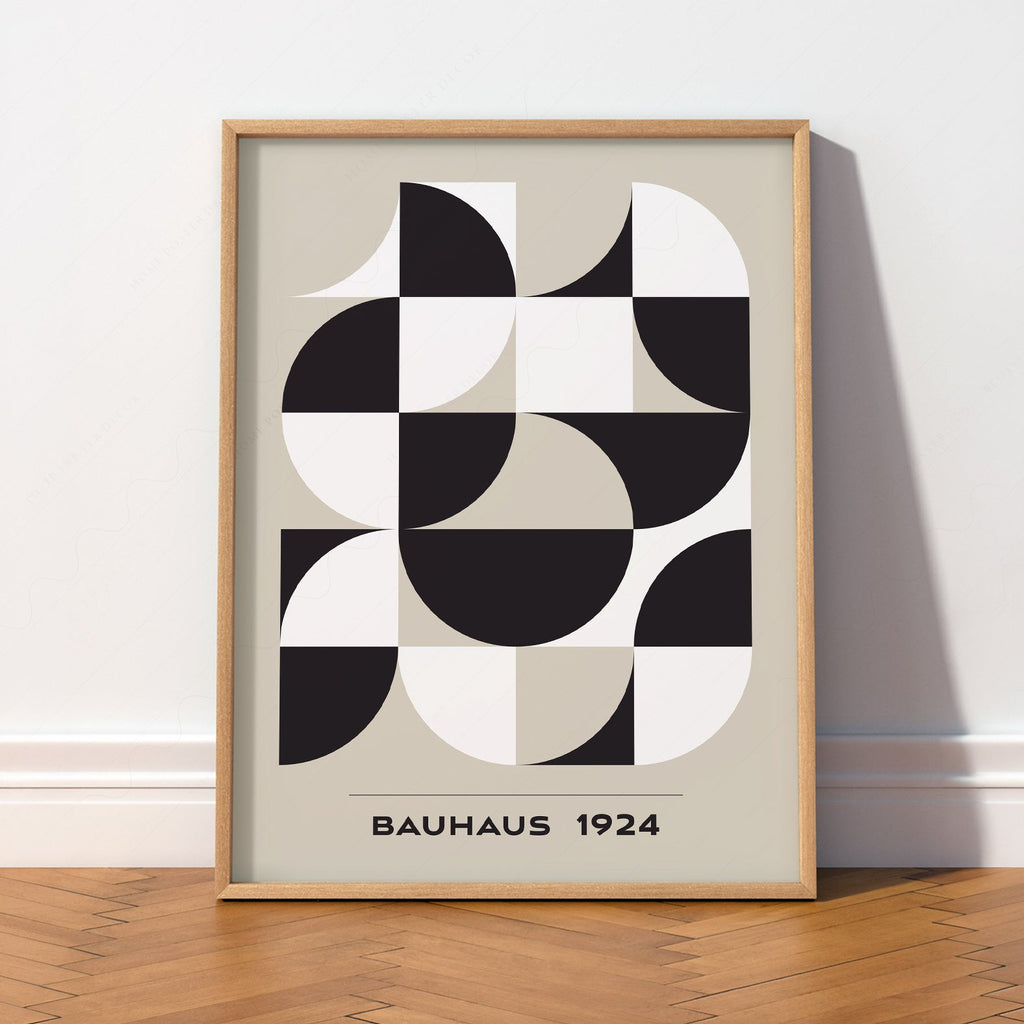 Bauhaus 1924 Geometric Art Print – Mid-Century Modern Wall Decor