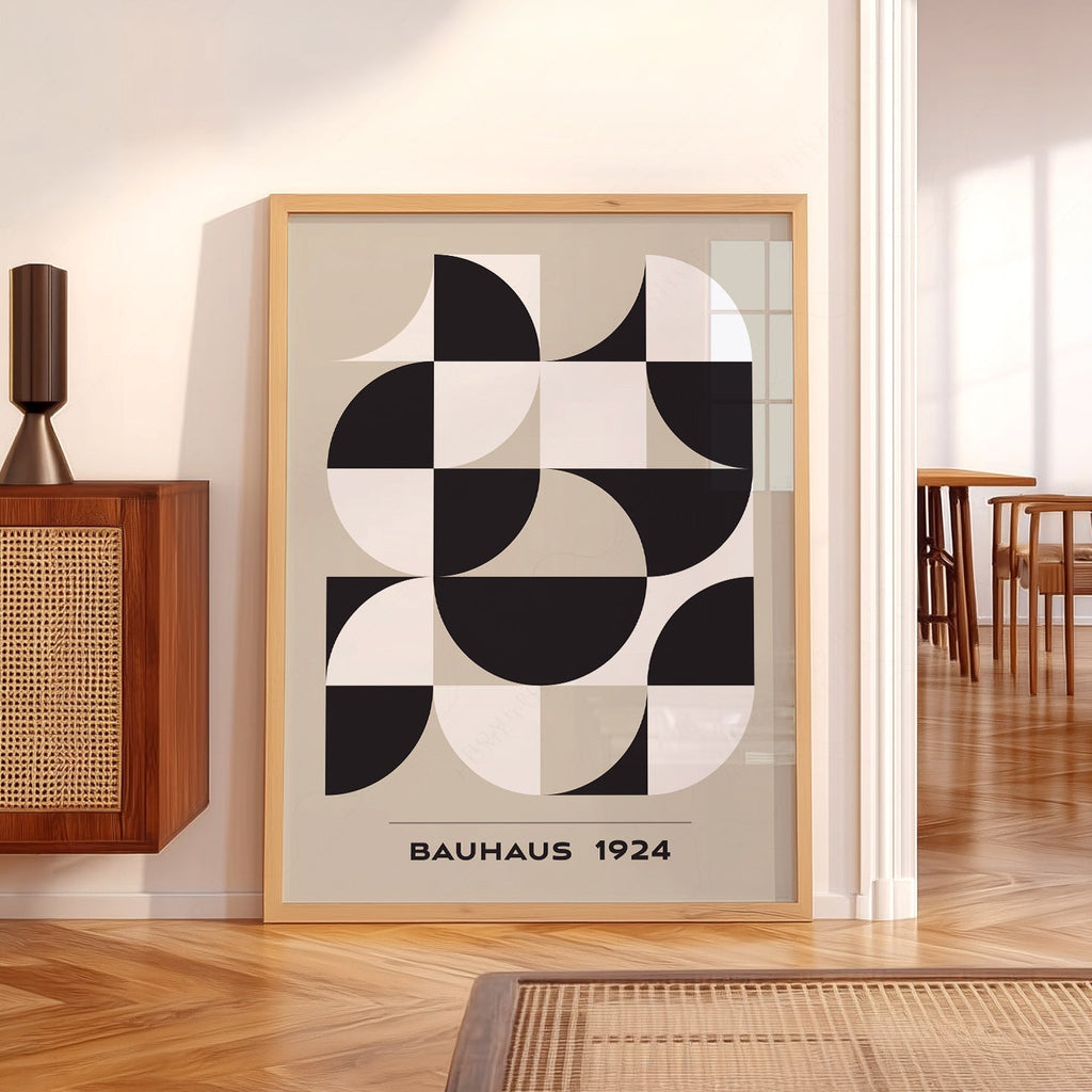 Bauhaus 1924 Geometric Art Print – Mid-Century Modern Wall Decor