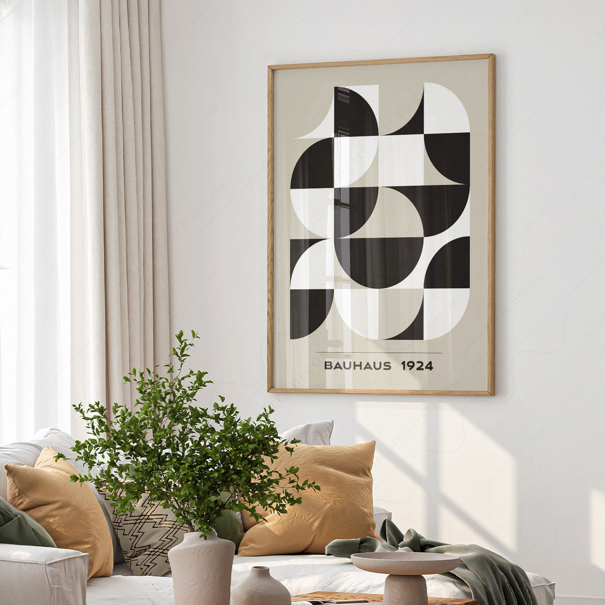 Bauhaus 1924 Geometric Art Print – Mid-Century Modern Wall Decor
