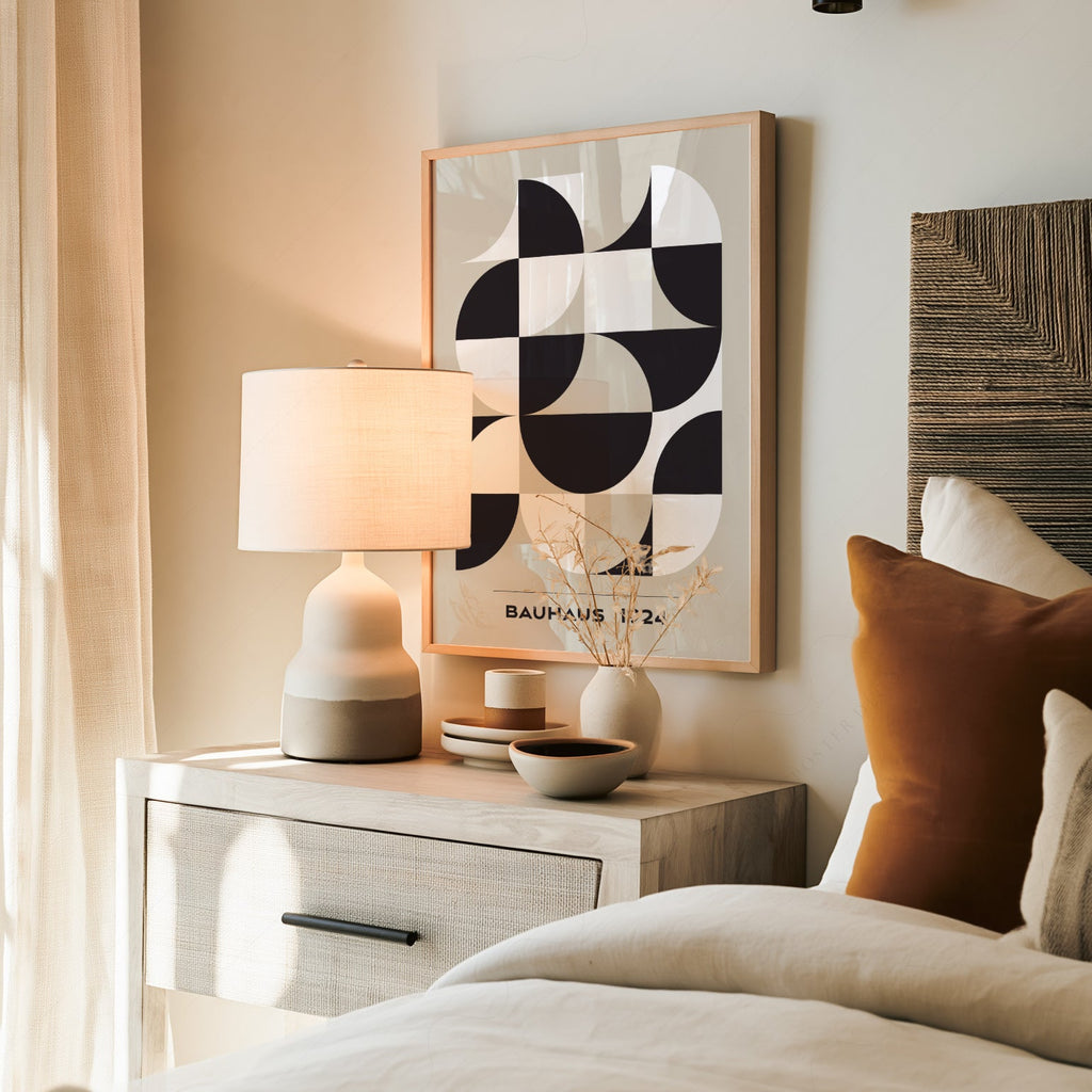 Bauhaus 1924 Geometric Art Print – Mid-Century Modern Wall Decor