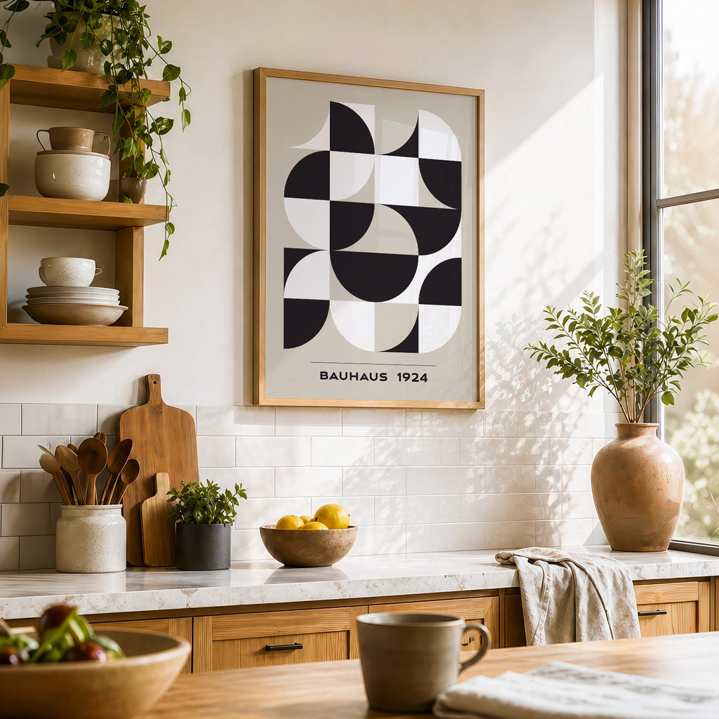 Bauhaus 1924 Geometric Art Print – Mid-Century Modern Wall Decor