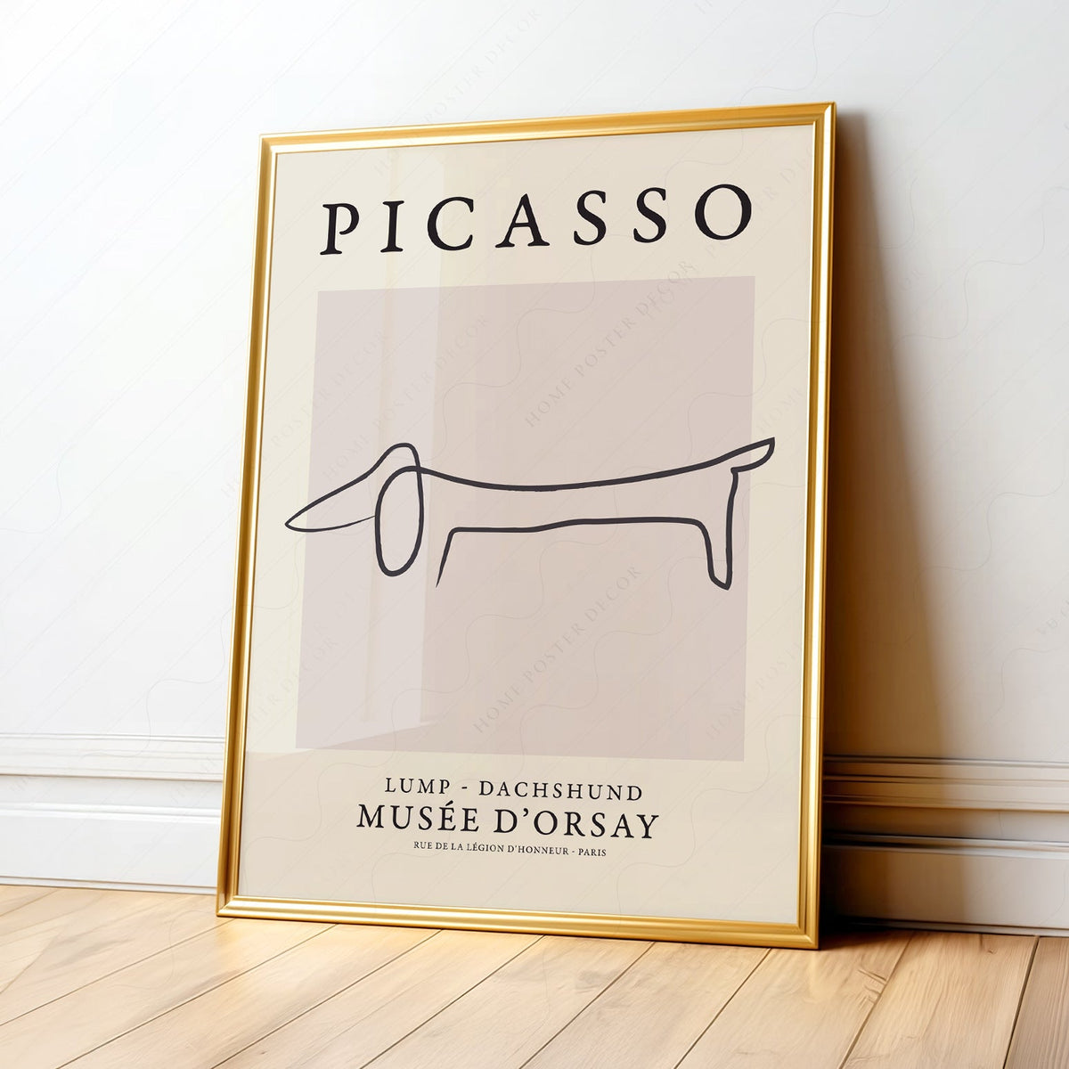 Pablo Picasso Lump Dachshund Line Drawing Print – Minimalist Wall Art