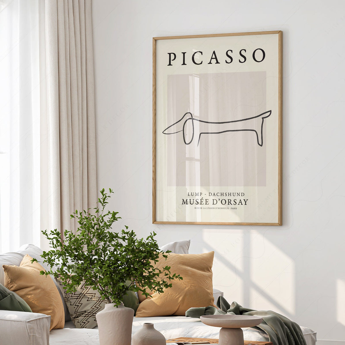 Pablo Picasso Lump Dachshund Line Drawing Print – Minimalist Wall Art