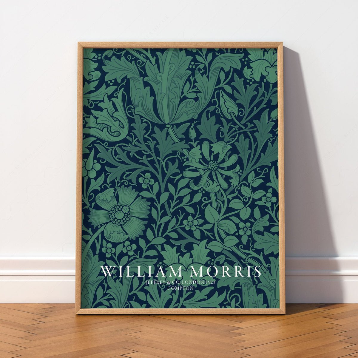 William Morris Compton Art Print – Emerald Green Botanical Wall Decor