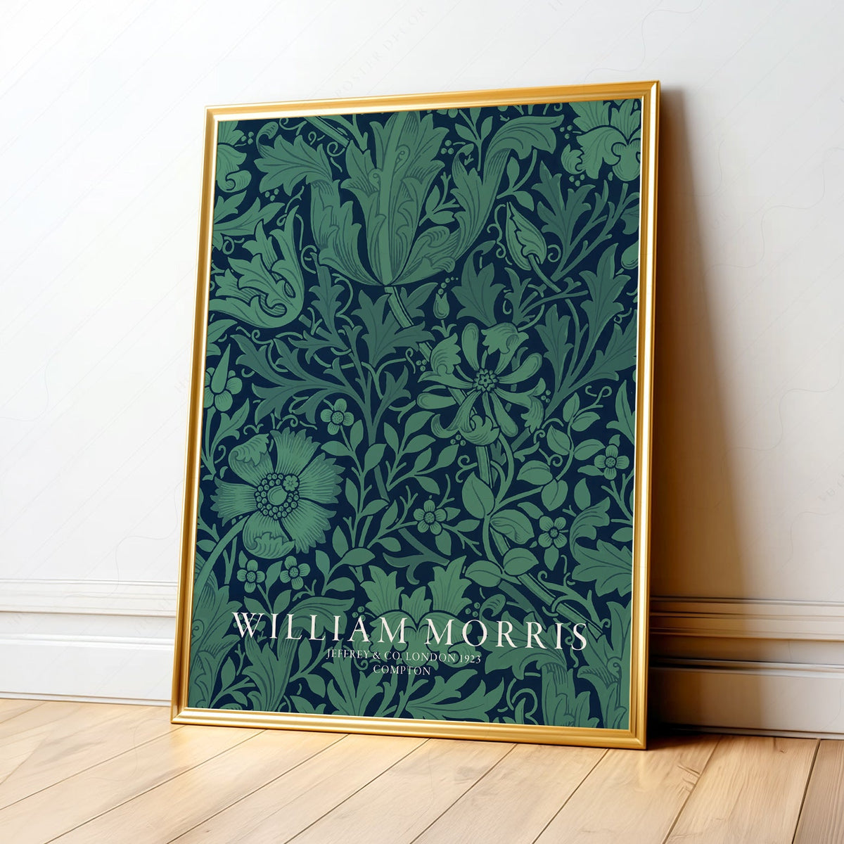 William Morris Compton Art Print – Emerald Green Botanical Wall Decor