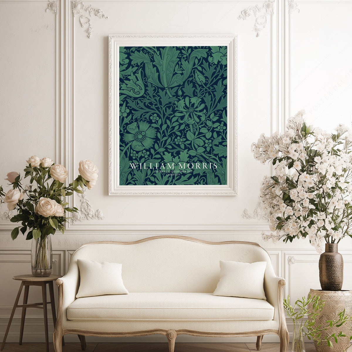 William Morris Compton Art Print – Emerald Green Botanical Wall Decor
