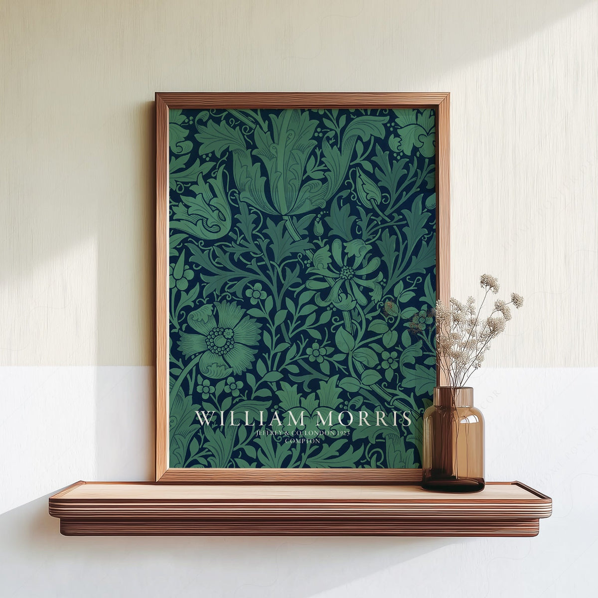 William Morris Compton Art Print – Emerald Green Botanical Wall Decor