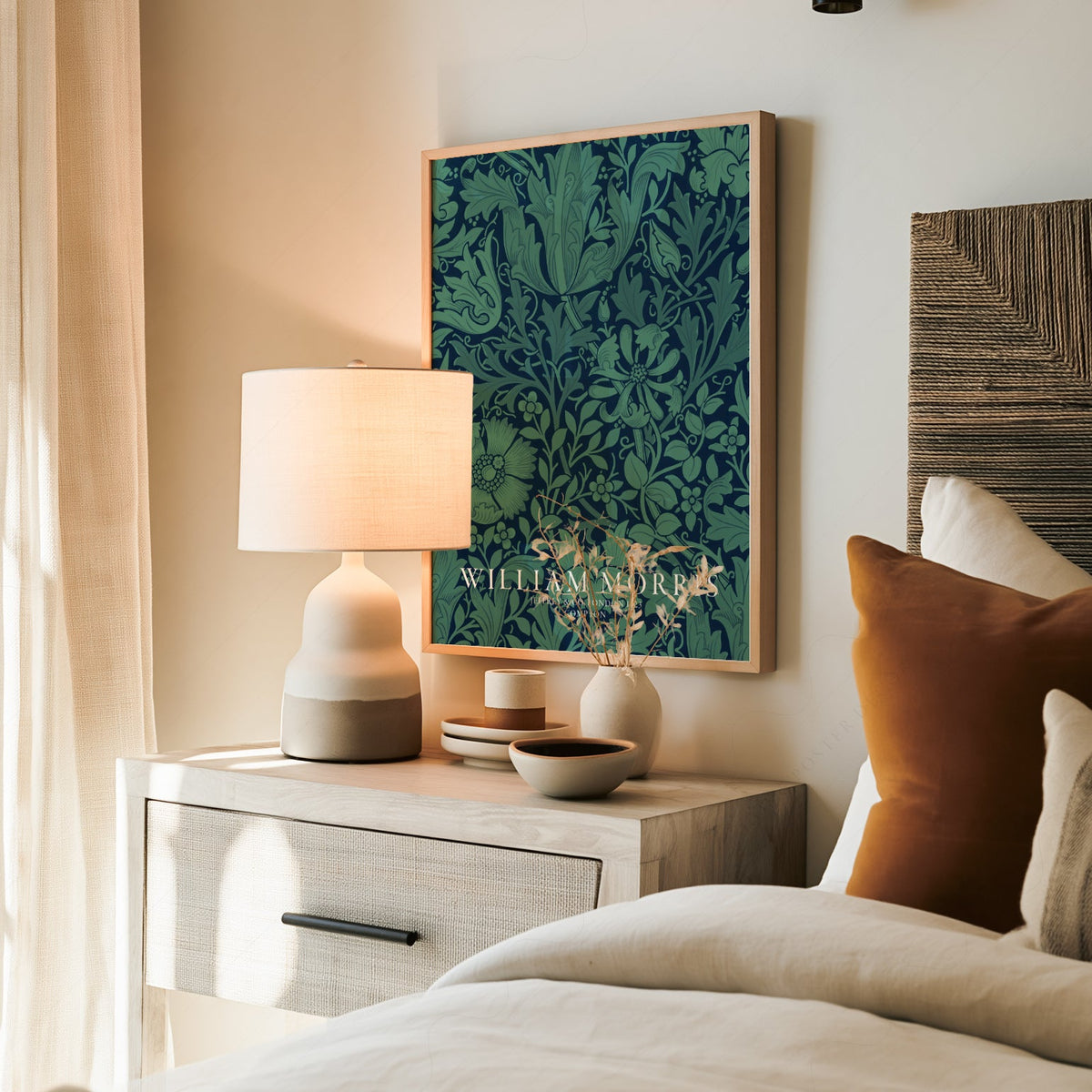 William Morris Compton Art Print – Emerald Green Botanical Wall Decor