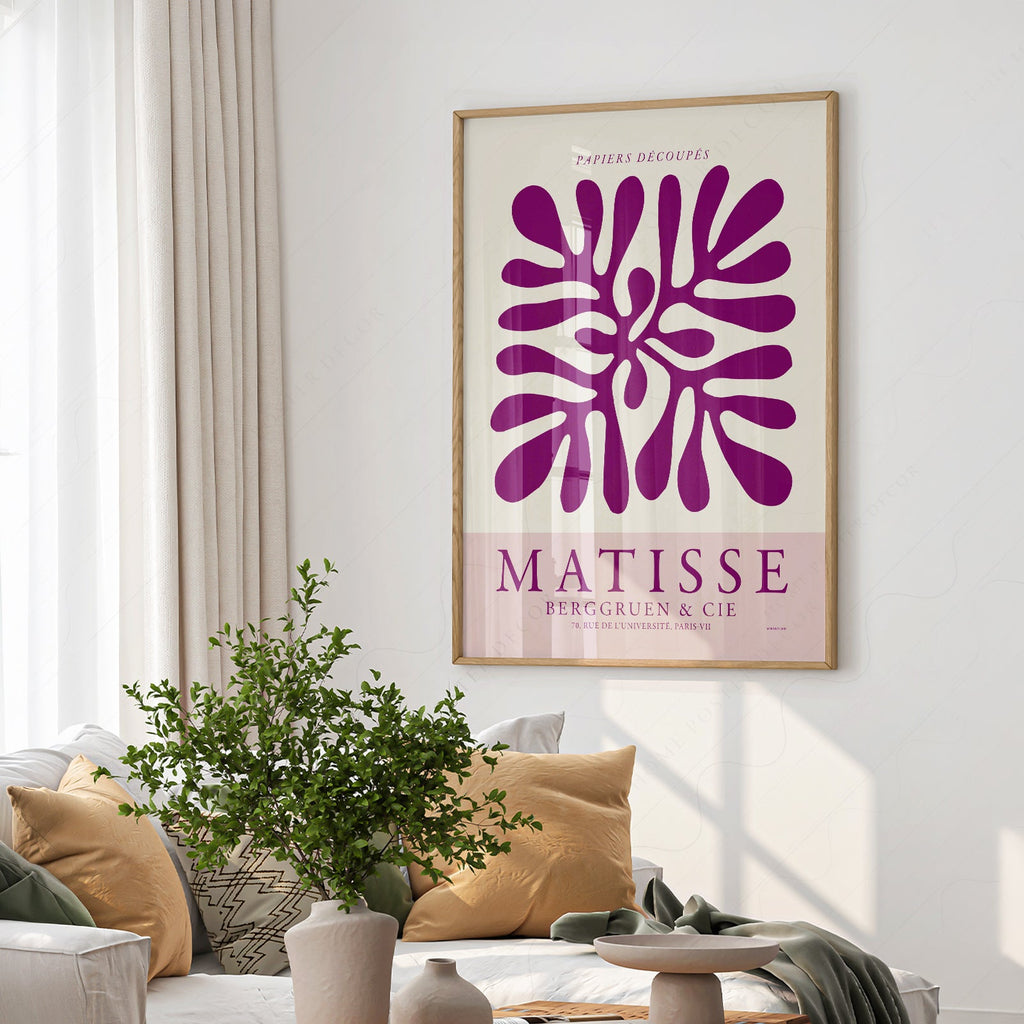 Estampe d'exposition Henri Matisse Papiers Découpés – Art mural moderne
