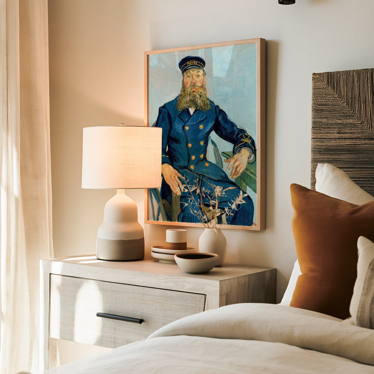 Van Gogh The Postman Joseph Roulin Art Print – Famous Painting Wall Art