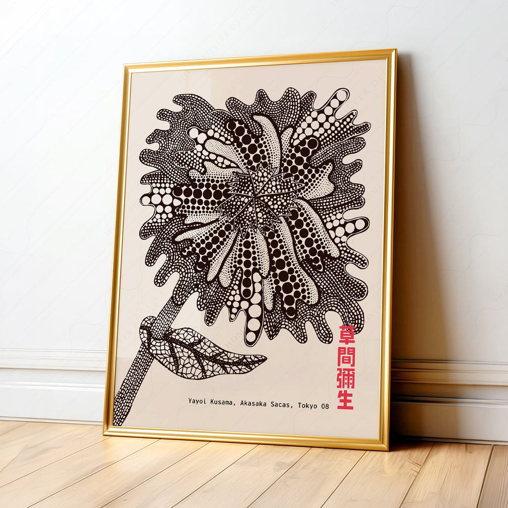Yayoi Kusama  Flower Print – Contemporary Japanese Wall Art