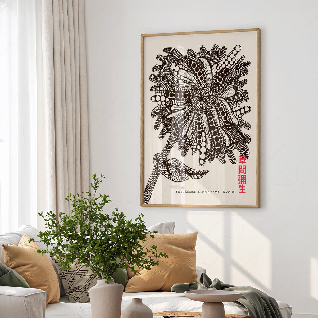 Yayoi Kusama  Flower Print – Contemporary Japanese Wall Art