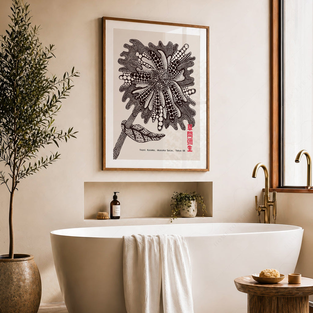 Yayoi Kusama  Flower Print – Contemporary Japanese Wall Art