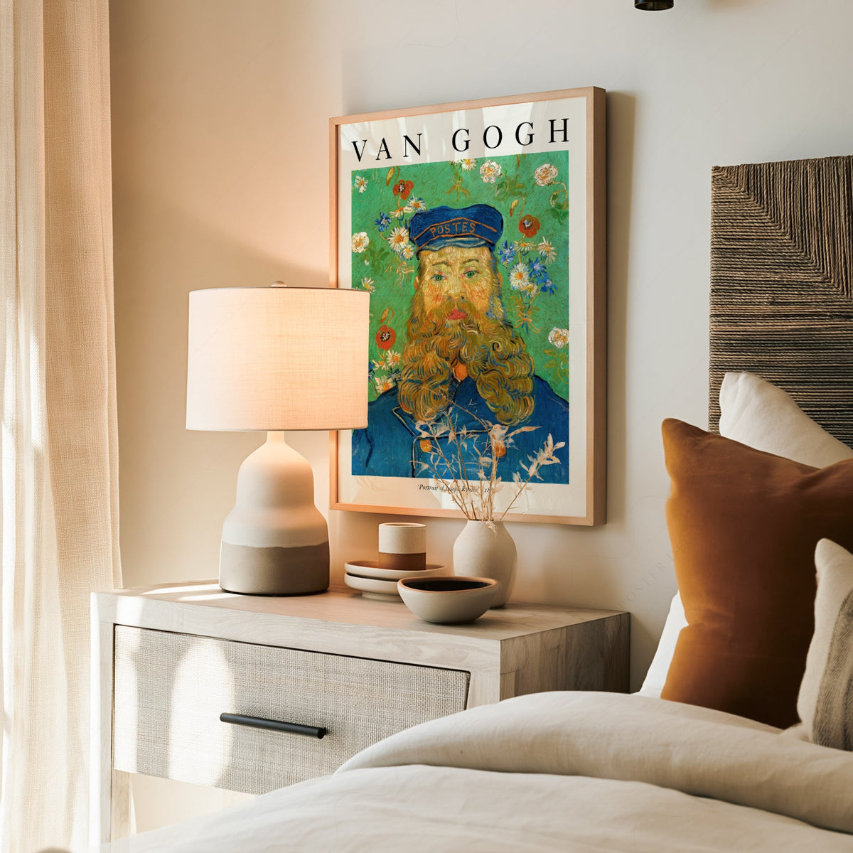 Van Gogh Portrait of Joseph Roulin Art Print – Famous Painting Wall Decor