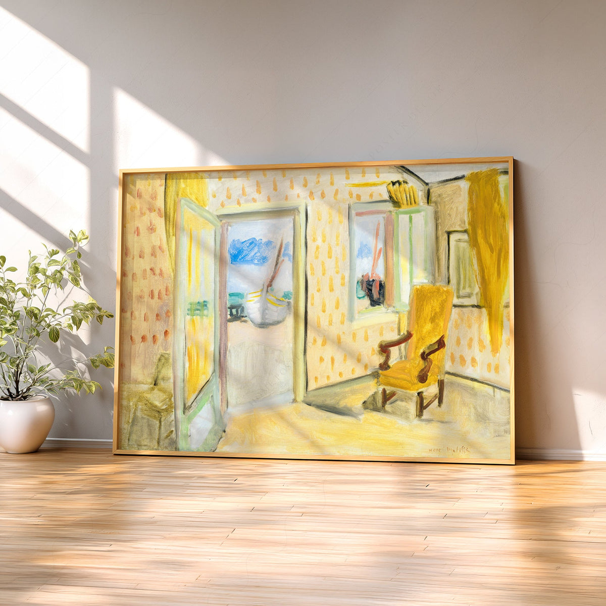 Henri Matisse The Yellow Room Art Print – Museum Interior Wall Art
