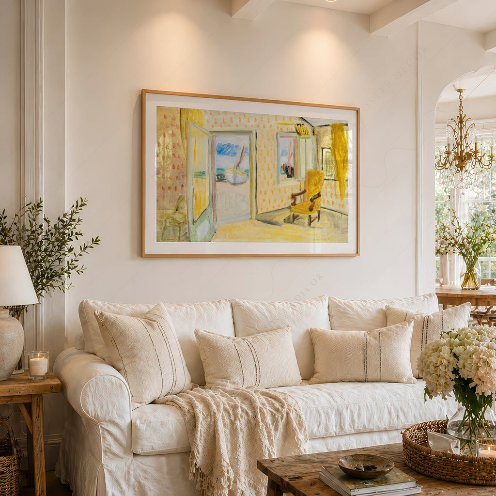Henri Matisse The Yellow Room Art Print – Museum Interior Wall Art