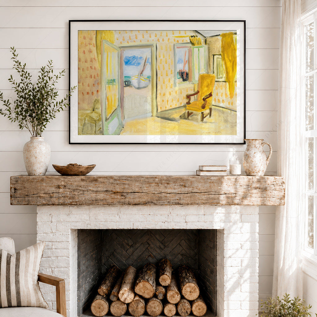 Henri Matisse The Yellow Room Art Print – Museum Interior Wall Art