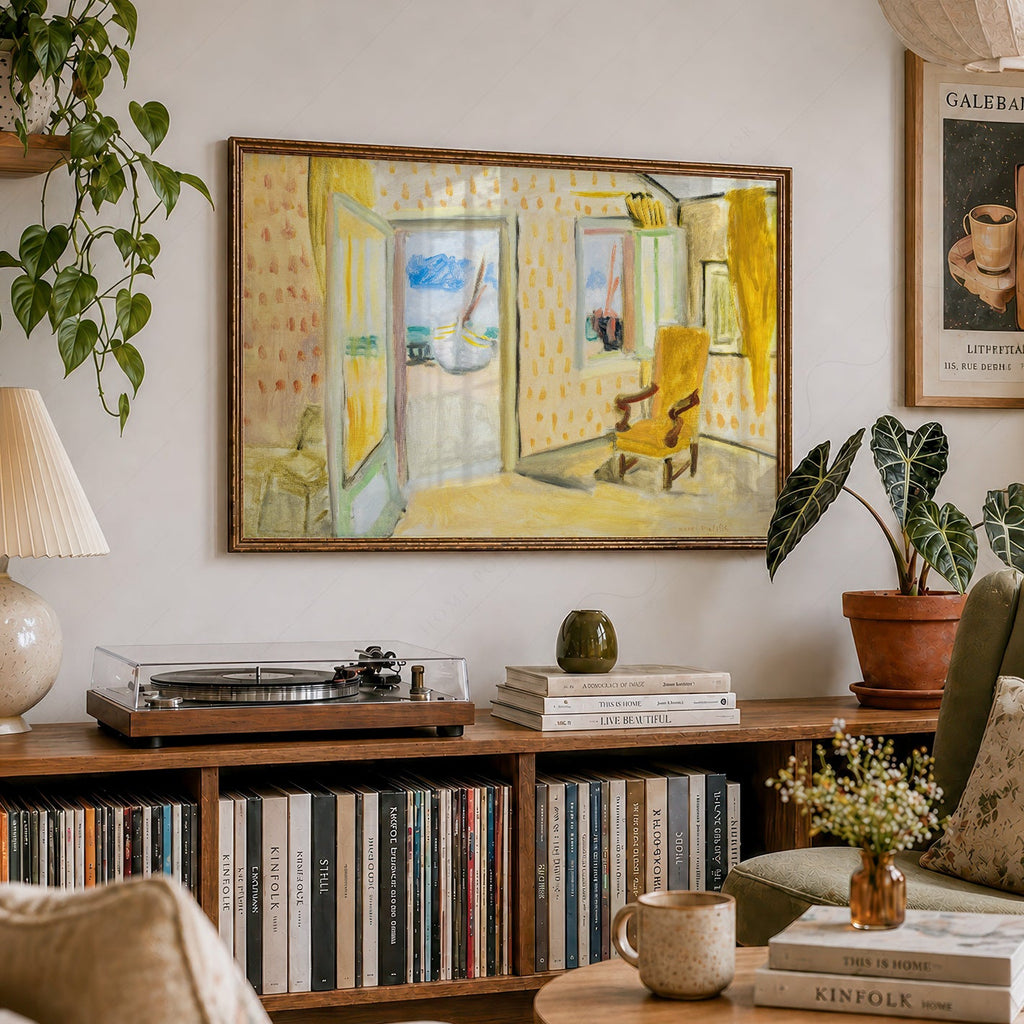 Henri Matisse The Yellow Room Art Print – Museum Interior Wall Art