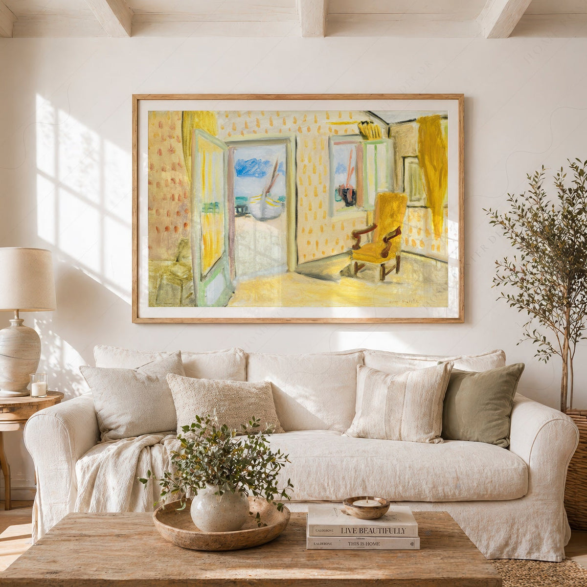 Henri Matisse The Yellow Room Art Print – Museum Interior Wall Art